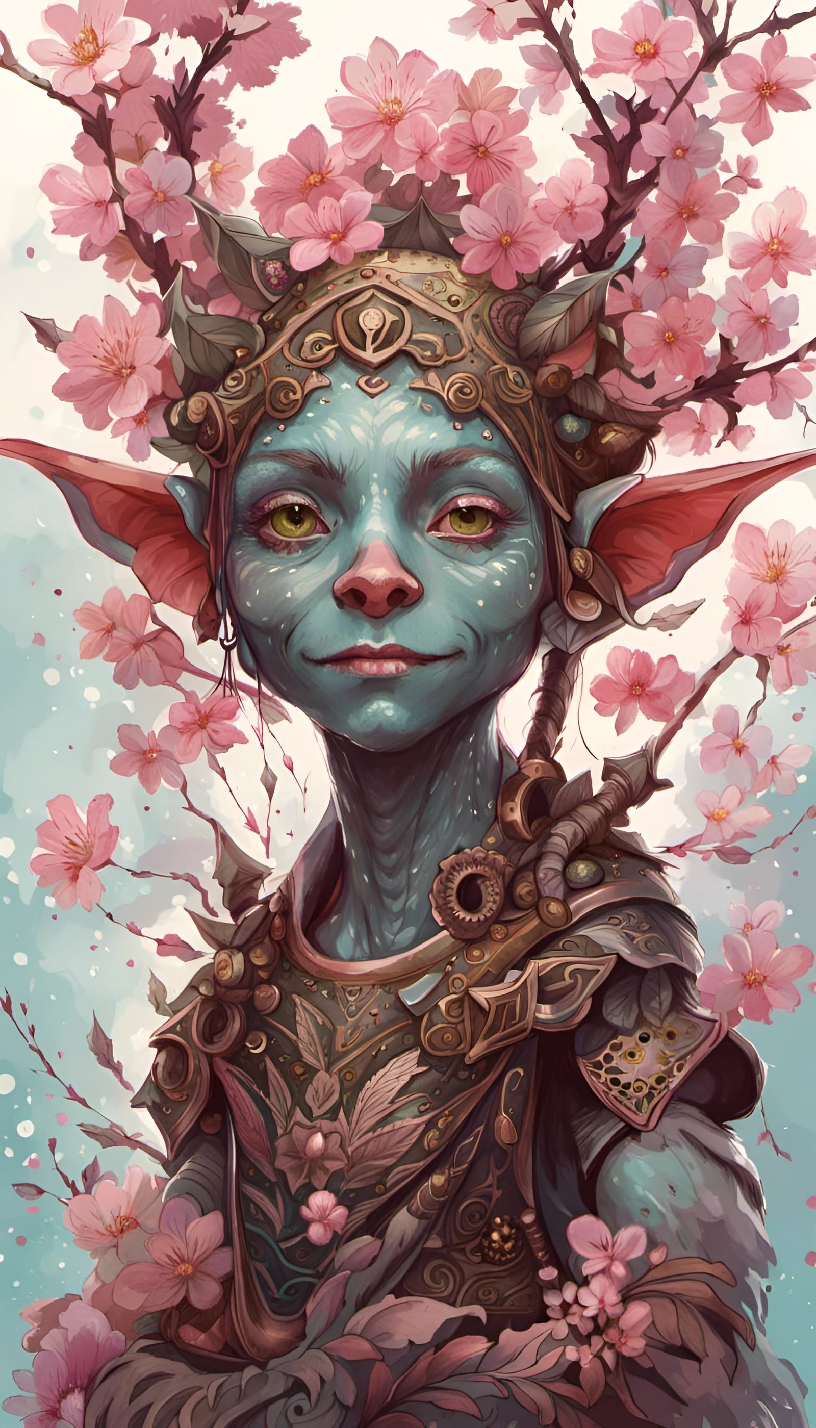 goblin in cherry blossom