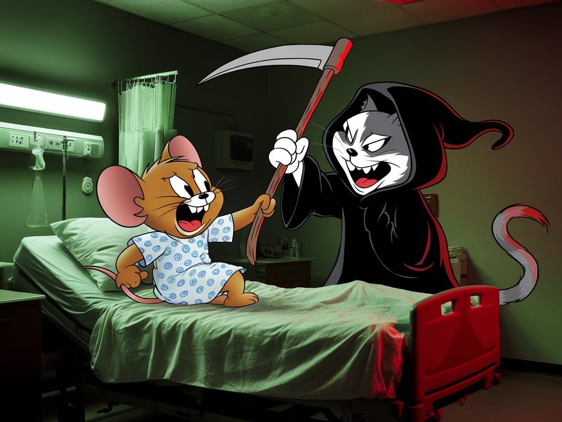 Mouse vs Grim Reaper: Cartoon Hospital Battle