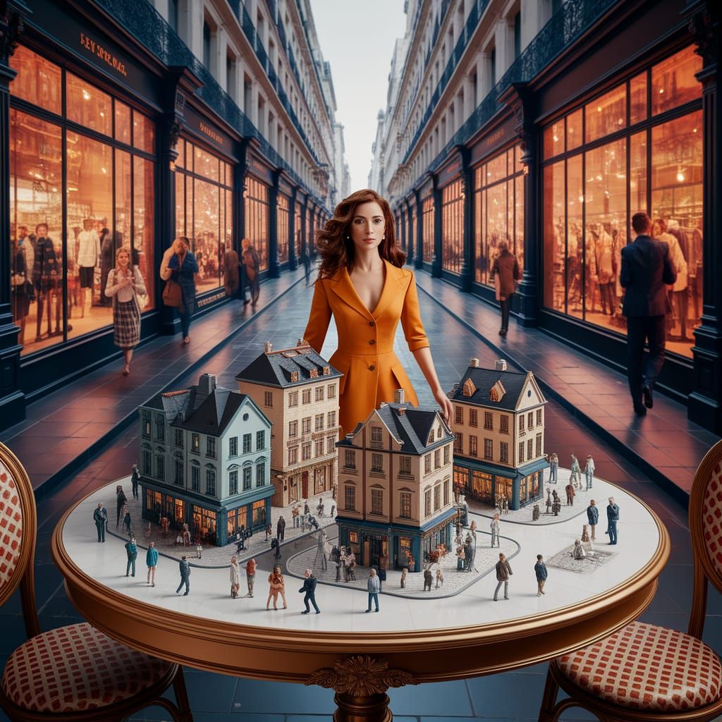 Miniature world on a coffee table