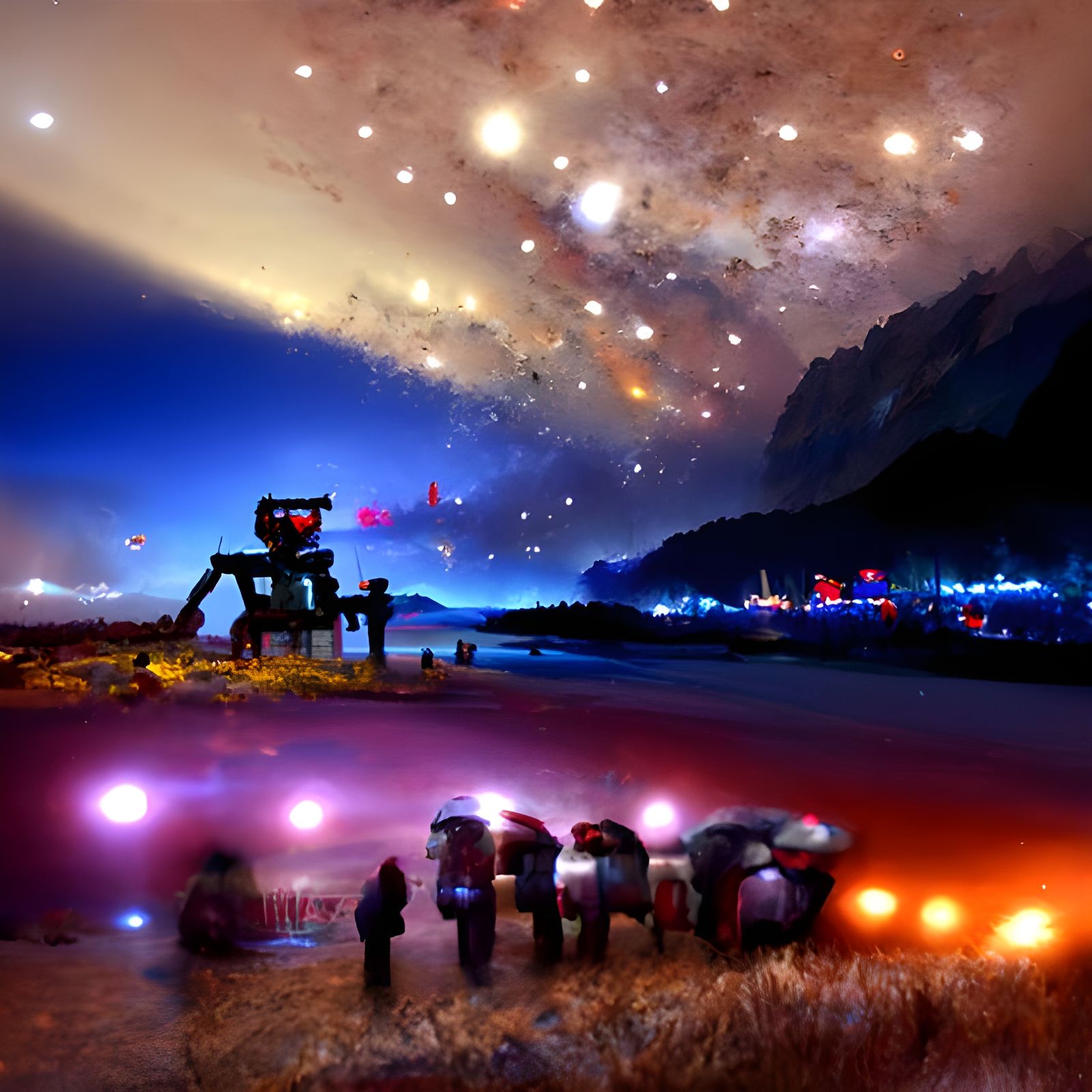 Robots Watch Starry Sky: Concept Art