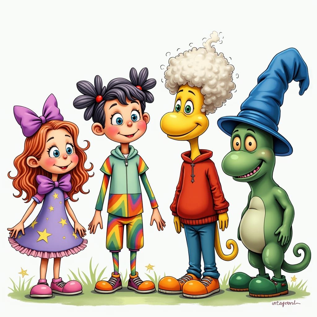 Whimsical Munchkins in a Dreamlike World