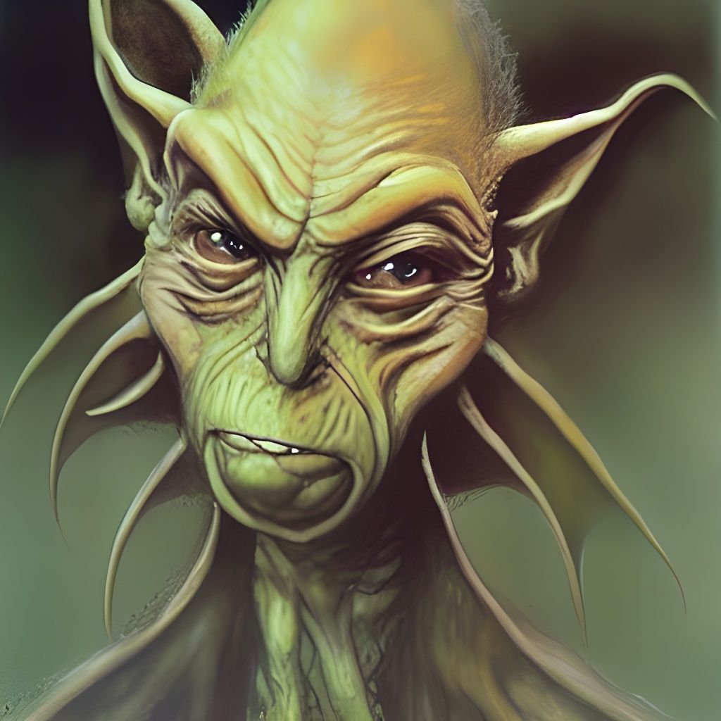 Goblin Portrait in Brian Froud Style