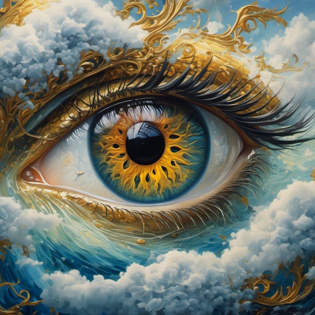 <lora:Stunning Eye:1.0>an elves eye in style of Salvador Dal...