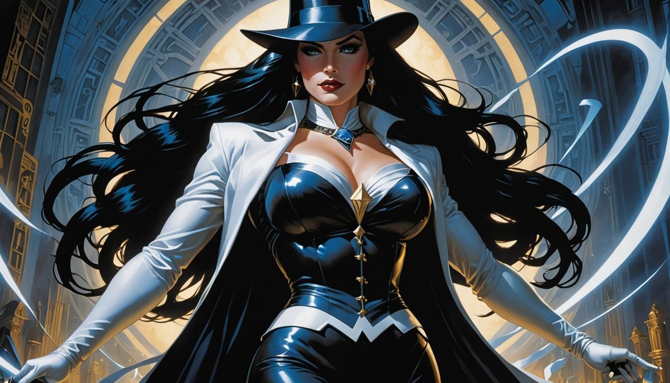 Zatanna Zatara: DC Comics Character in Comic Style