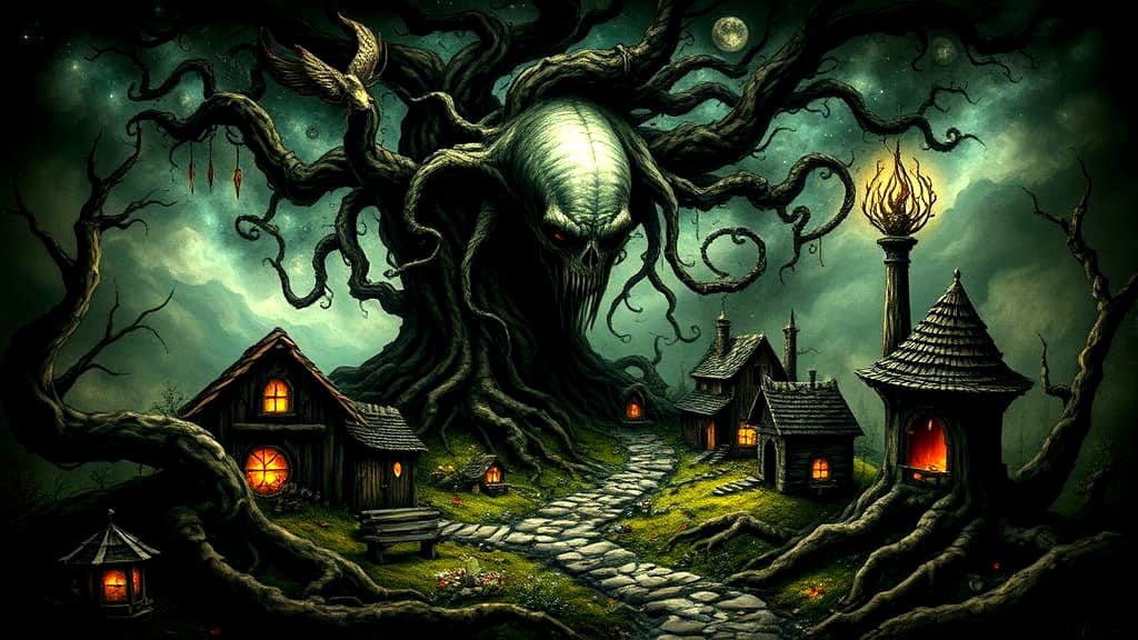 The Eldritch Tree in the Eldergate village . . .