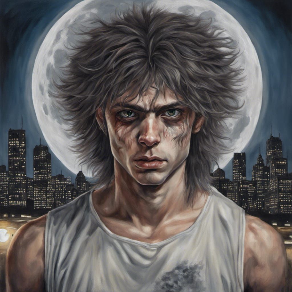 Werewolf Transformation Under the Full Moon