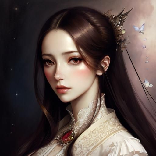 Dreamlike Portrait of a Woman in Surreal Style