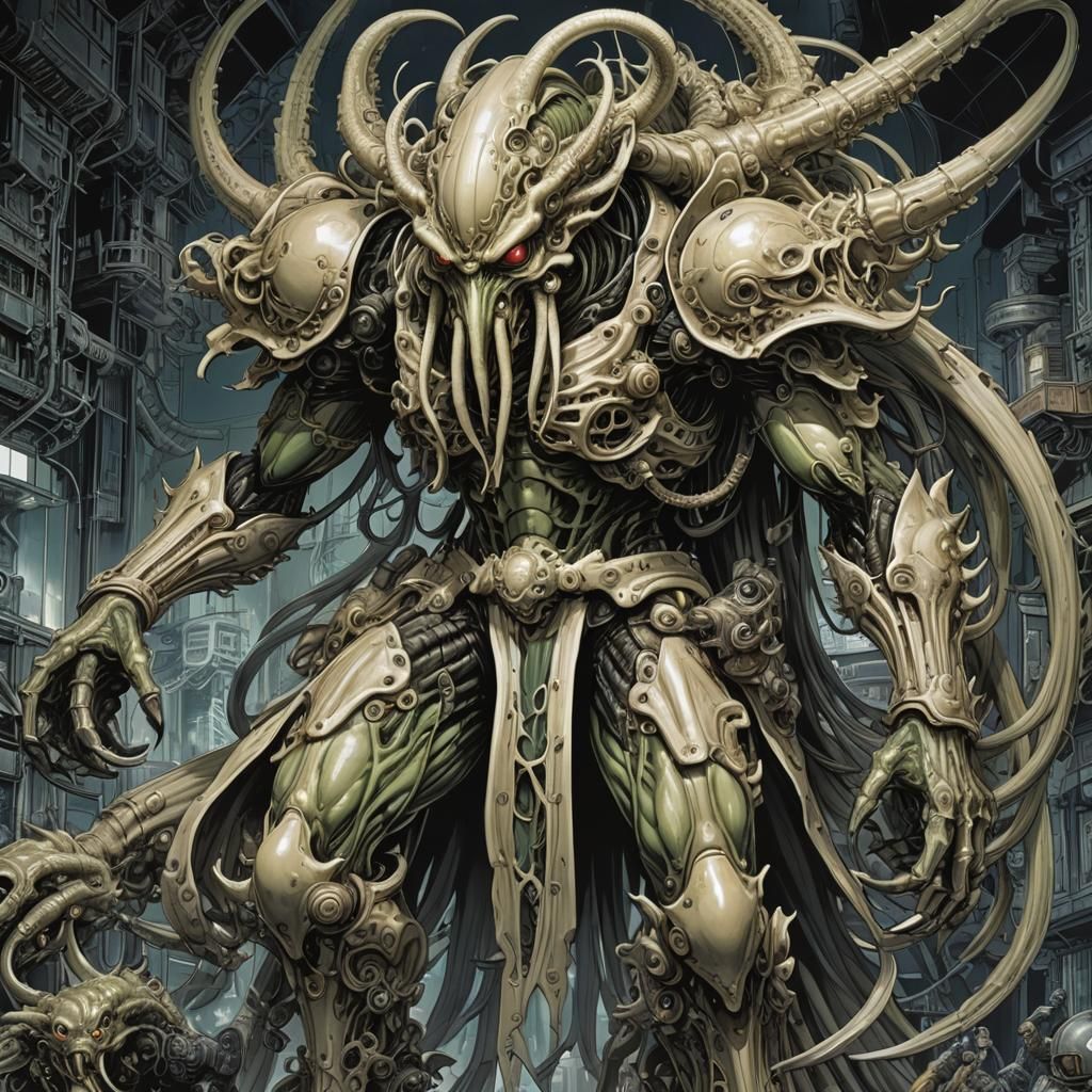 Intricate Cthulhu in Masamune Shirow Style