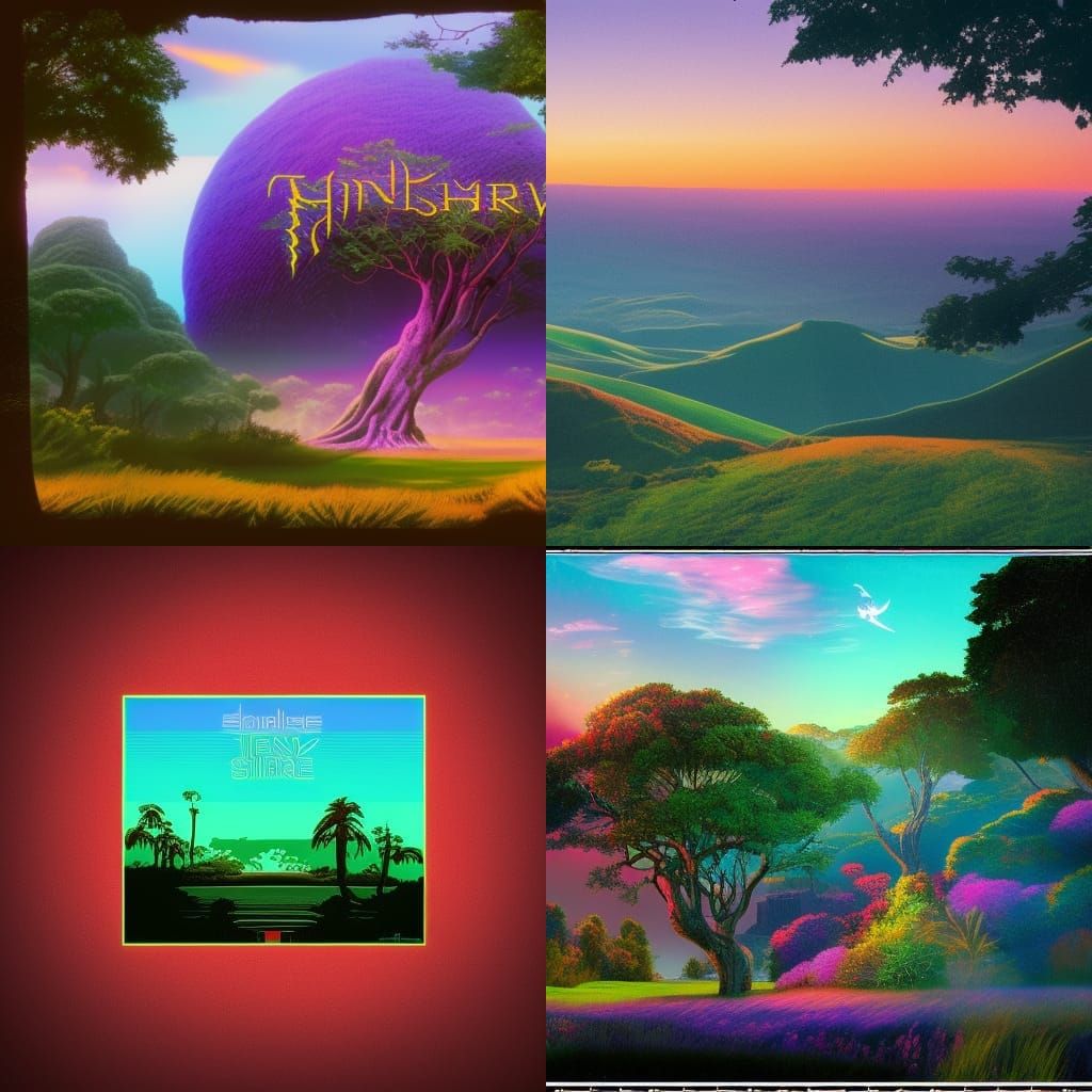 The Shire in Synthwave Neon Retro Style
