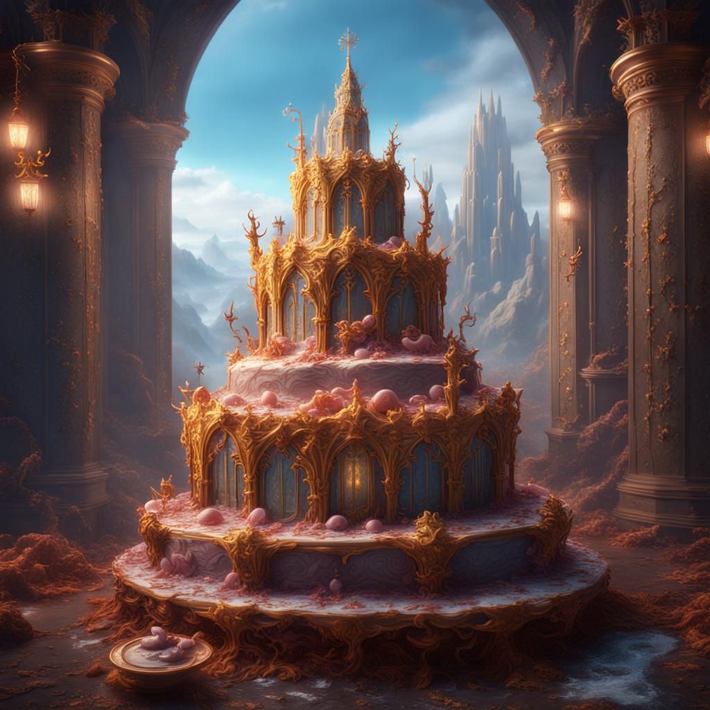 Divine Holy Cake: Detailed Matte Painting