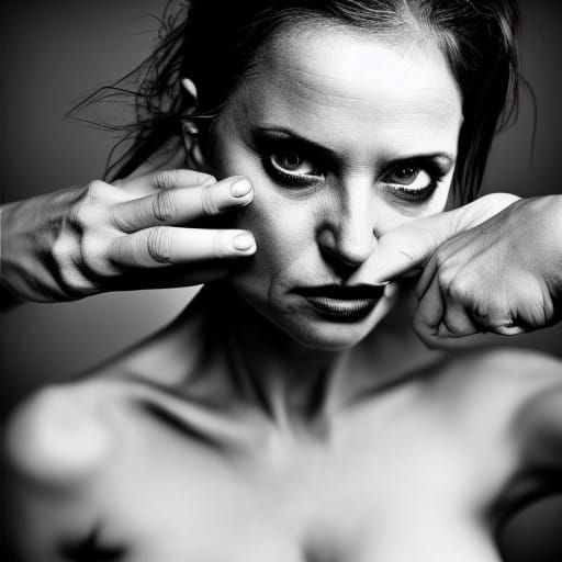 Elegant Nude Model in Sensual Artistic Pose