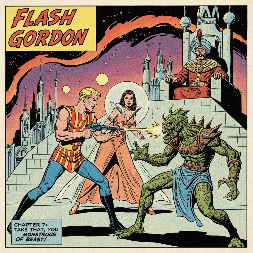 Flash Gordon Comic Book in Alex Raymond Style
