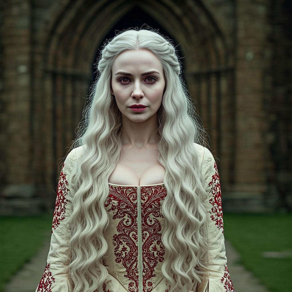 Sarah Gadon as Wallachian Voivode at Whitby Abbey
