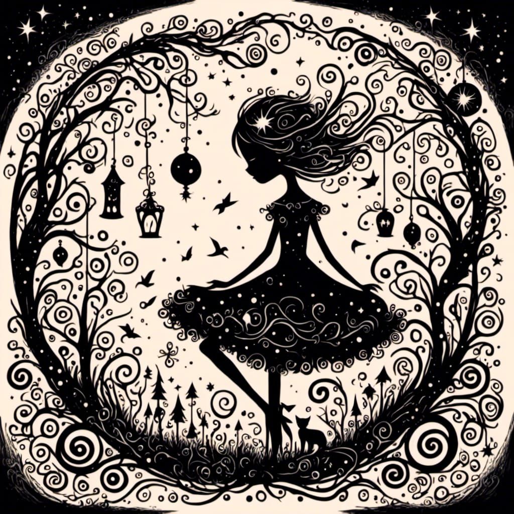 Dreamy Silhouette on the Edge of Imagination