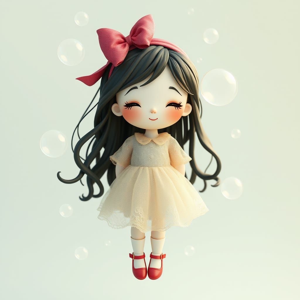 Whimsical Bubble Girl