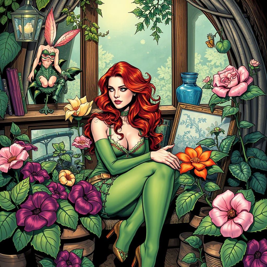 Poison Ivy's Whimsical Botanical Sanctuary