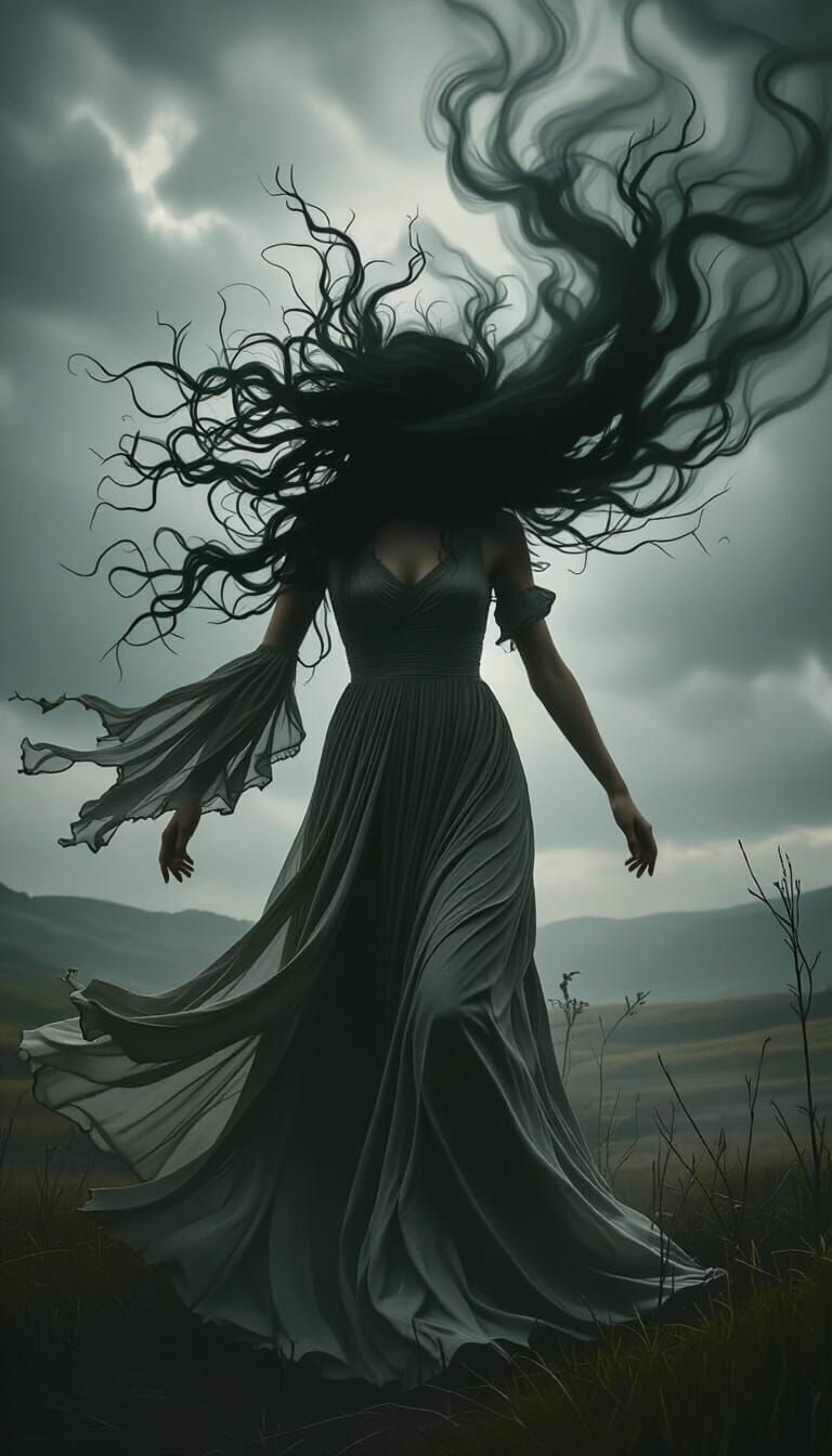 Woman Transforms into a Chaotic Tornado