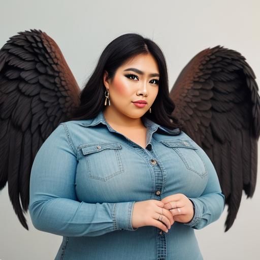 Curvaceous Angel with Wings, Professional Photography