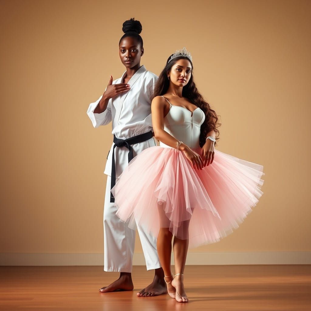 Strength and Grace in Elegant Ballet Position