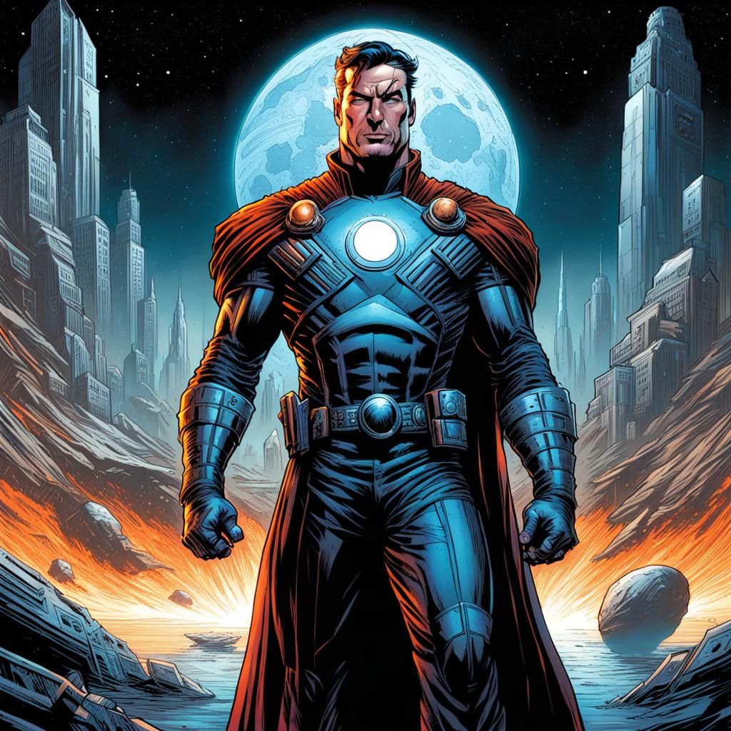 Captain Millennium: Comic Book Superhero Art