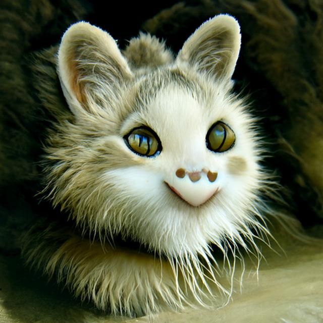 Adorable Happy Kitty with Symmetrical Features