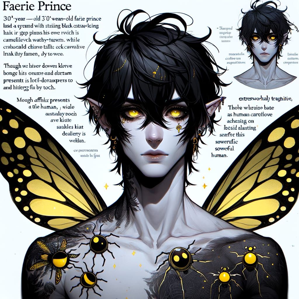 Enigmatic Faerie Prince with Ethereal Beauty