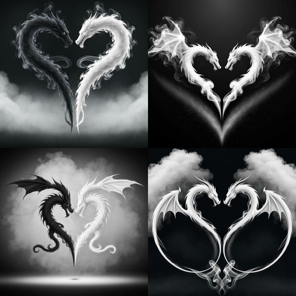 Smoky Dragon Heart: Ultra-Realistic Photo in High Resolution