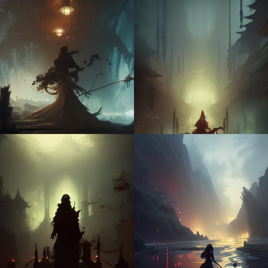 Tanjiro Kamado Dark Fantasy Concept Art