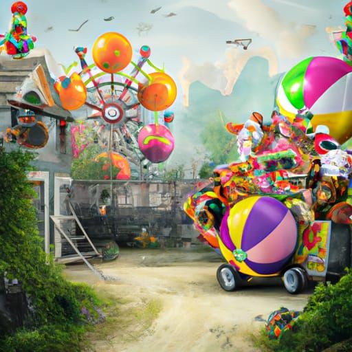 Intricate Clown World Concept Art in 8k