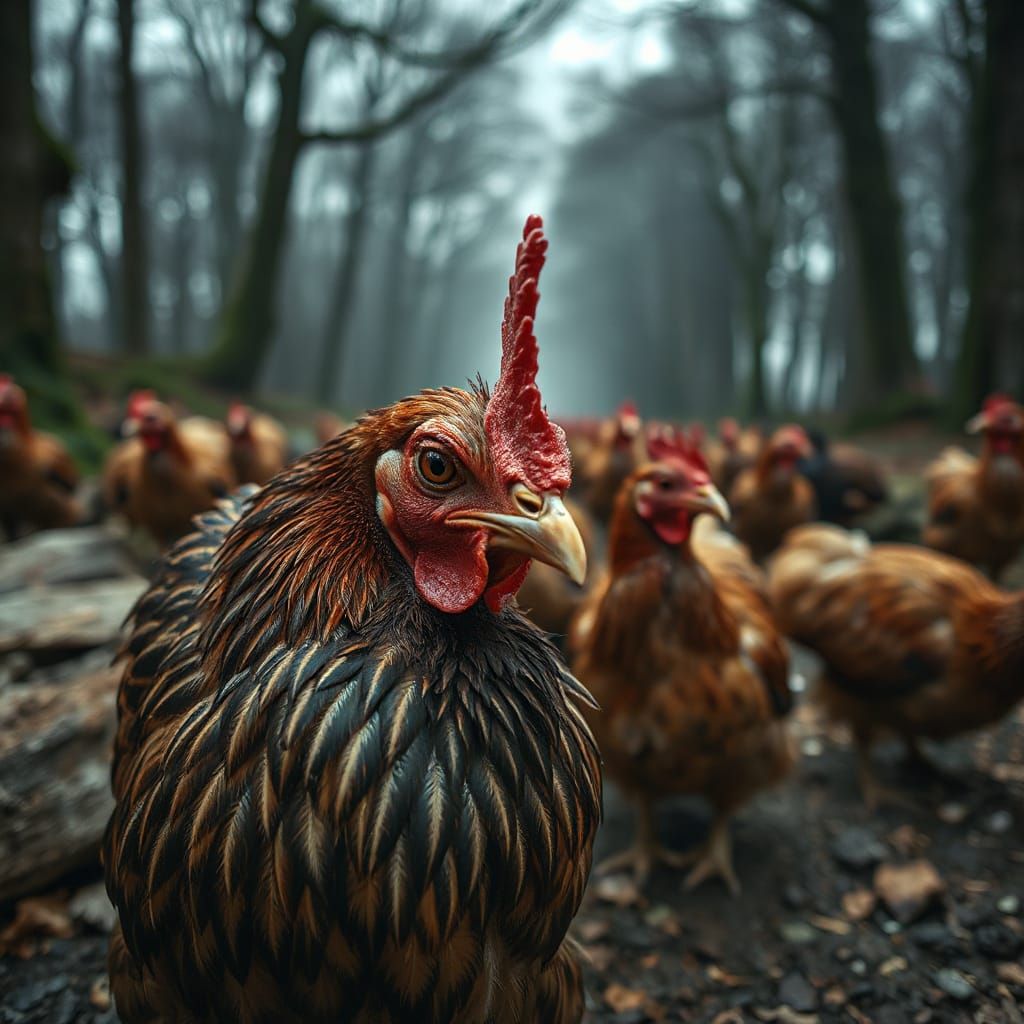 Moody Cinematic HDR Image of a Turkey