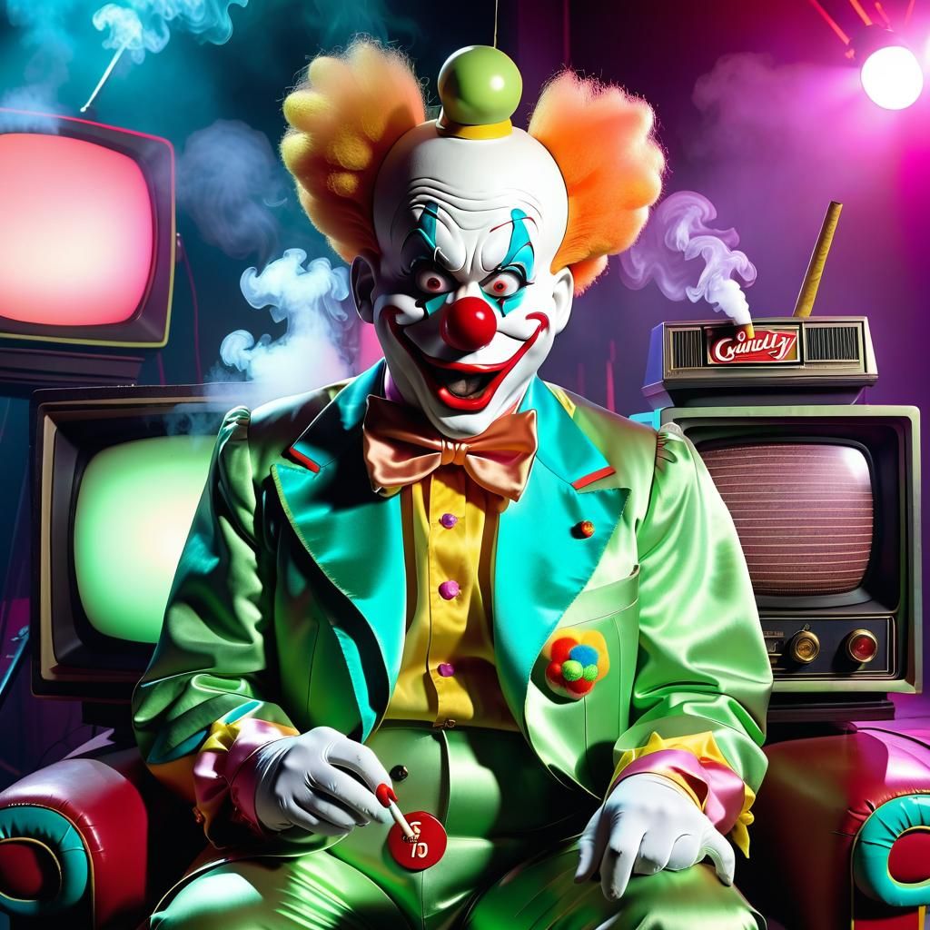 Krusty the Clown in 90s Retro TV Show Opening