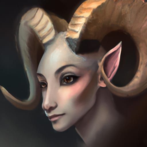 Dramatic Portrait of Aries as Digital Matte Painting