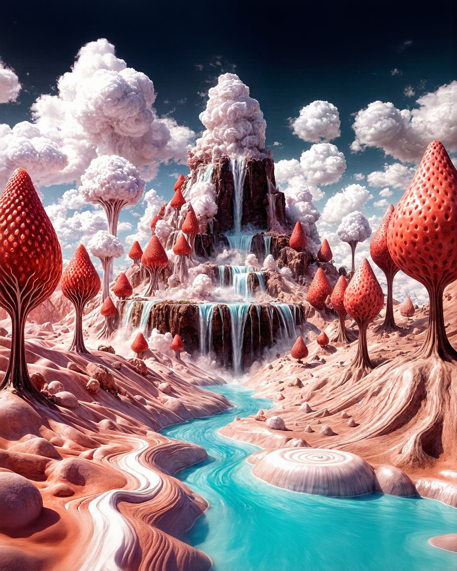 Candy Landscape in Eldritch Splash Art Style