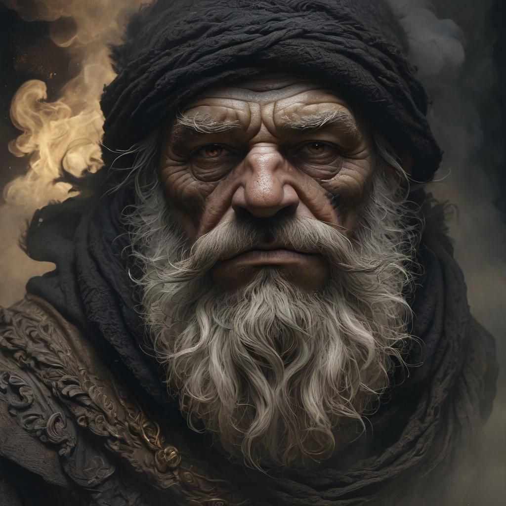 Surreal Dark Fantasy Portrait in Gustave Doré Style