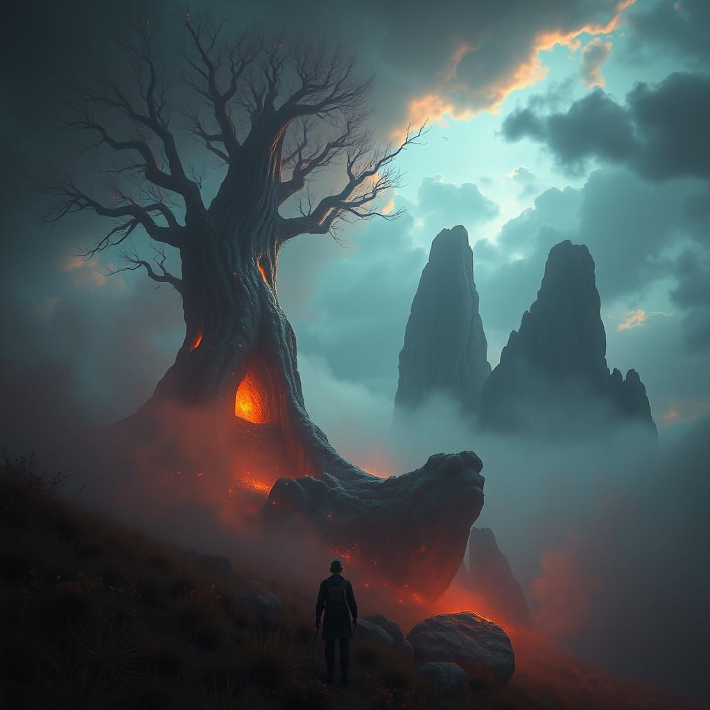 Mystical Dreamscapes in Vibrant Fantasy Style