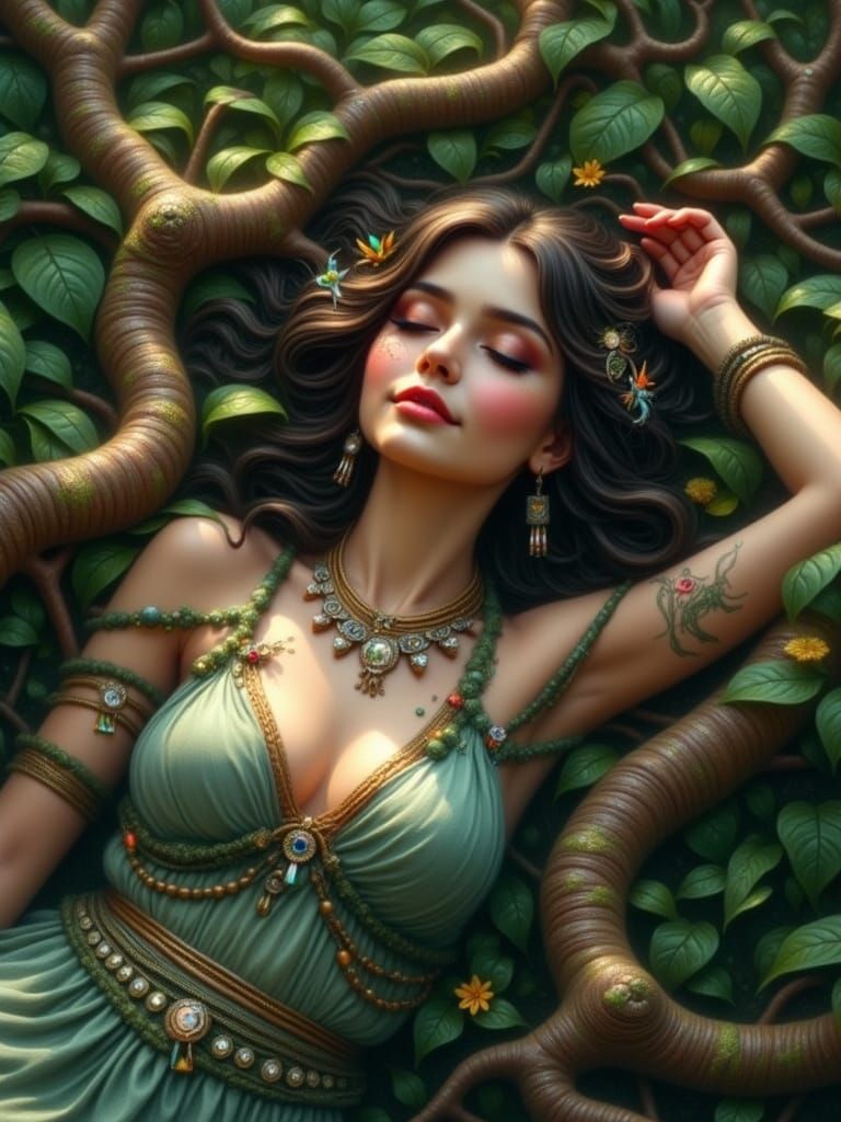 Euphoric Forest Portrait in Fantasy Art Style