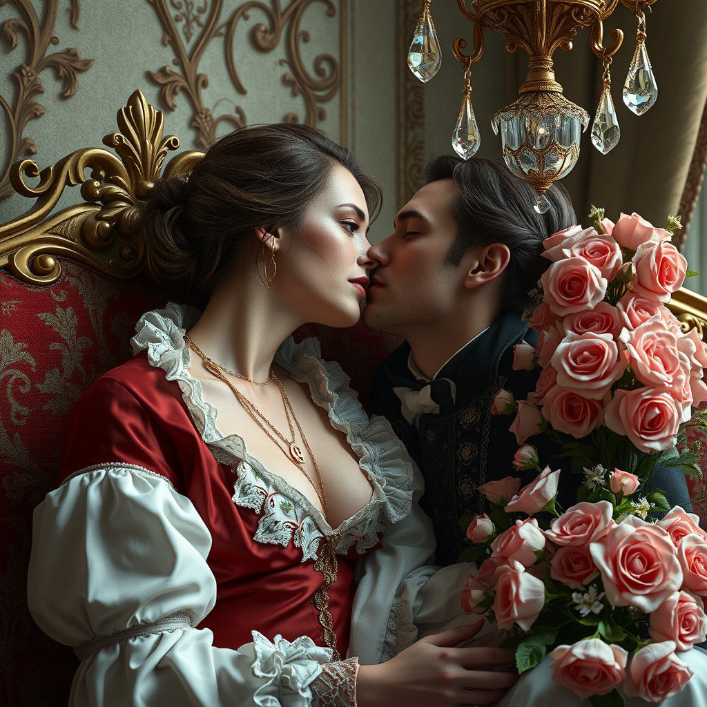 Romantic Persian Woman in Renaissance Setting