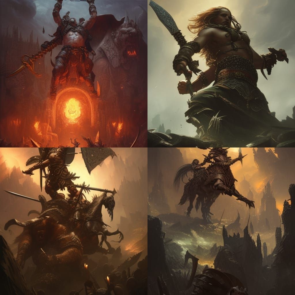 Barbarian Sword and Sorcery Fantasy Card Frame