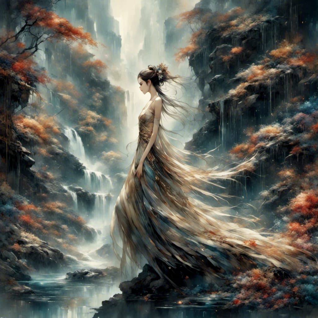 Surreal Face Merges with Nature, Miyazaki Style