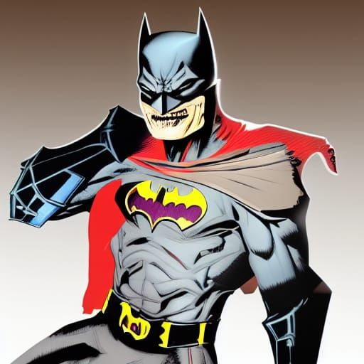 William Dafoe as Batman Who Laughs in Comic Style