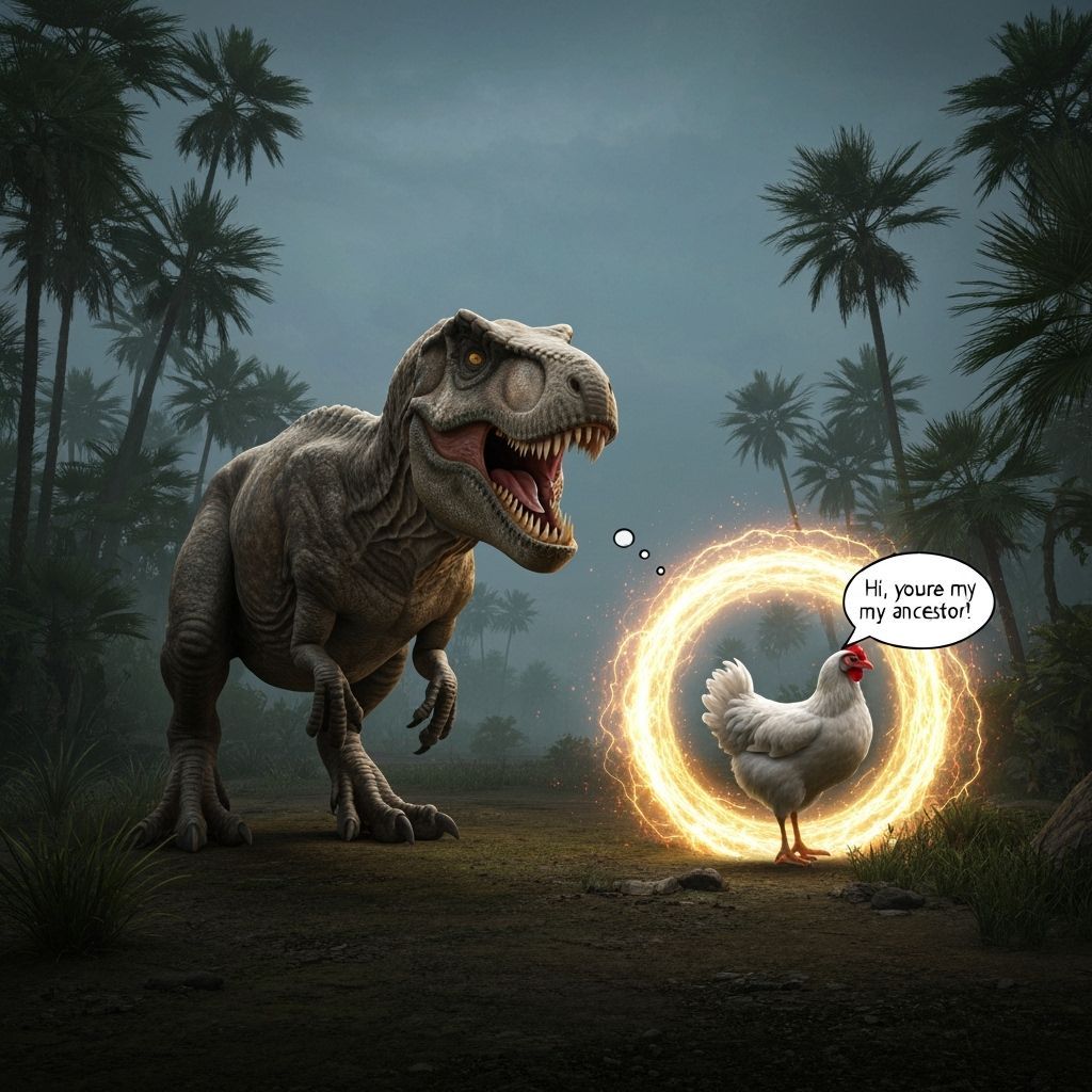 T-Rex Meets Ancestor Via Energy Portal