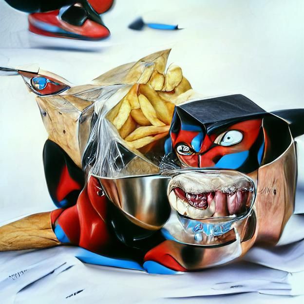 Hyperrealistic Rendering of a Cartoon Character
