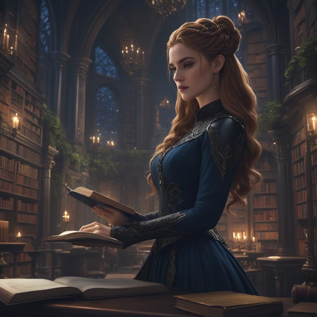 Feyre Learns to Read in Night Court Library
