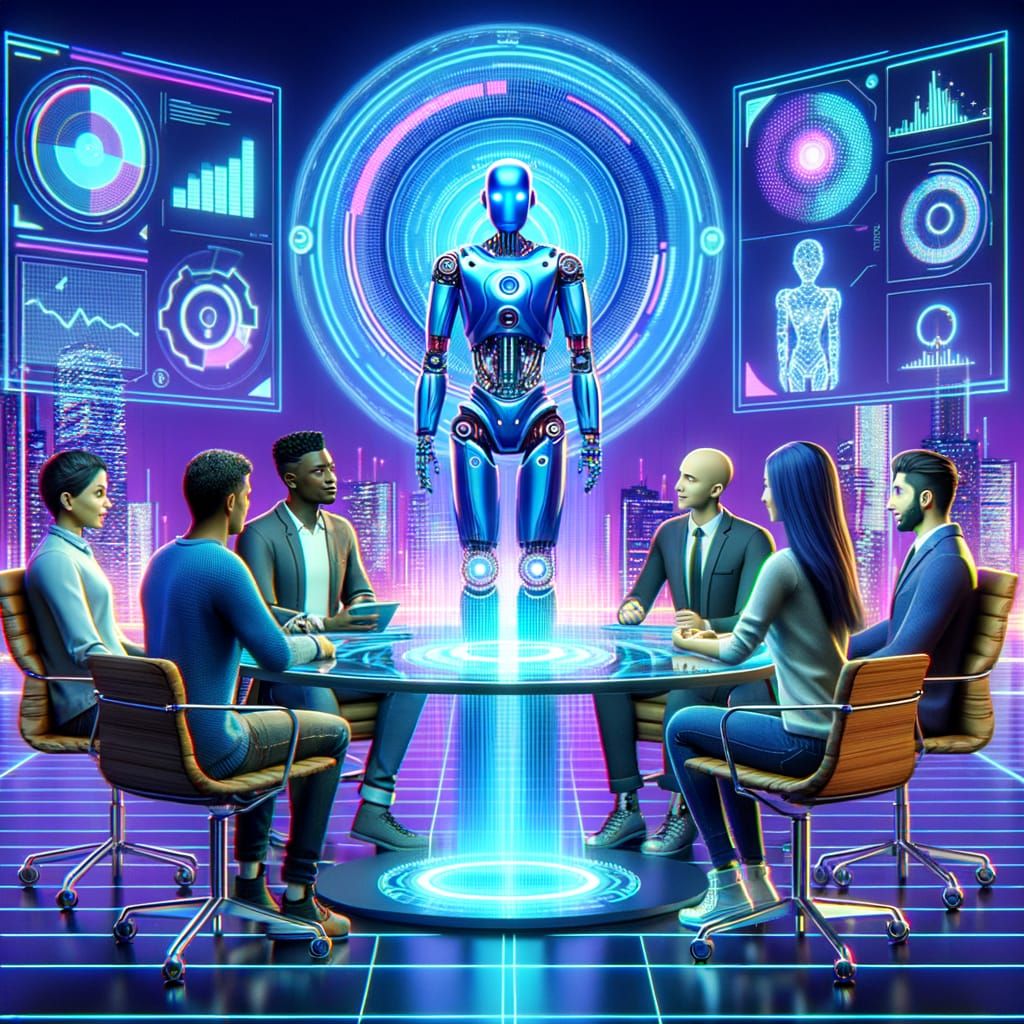 Futuristic Neon Digital Art Collaboration