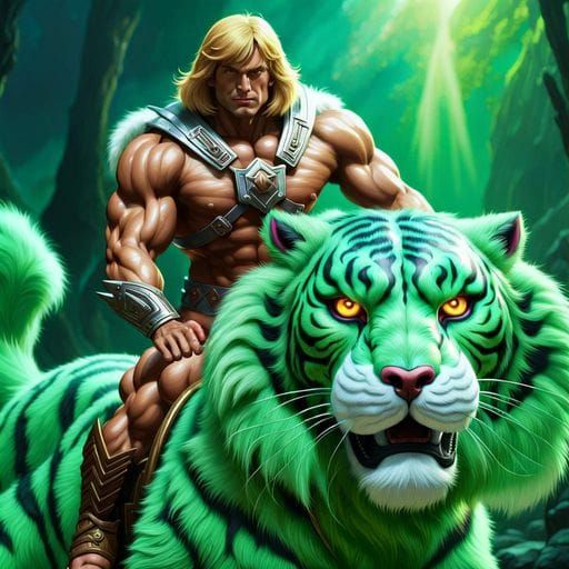 He-man riding Cringer