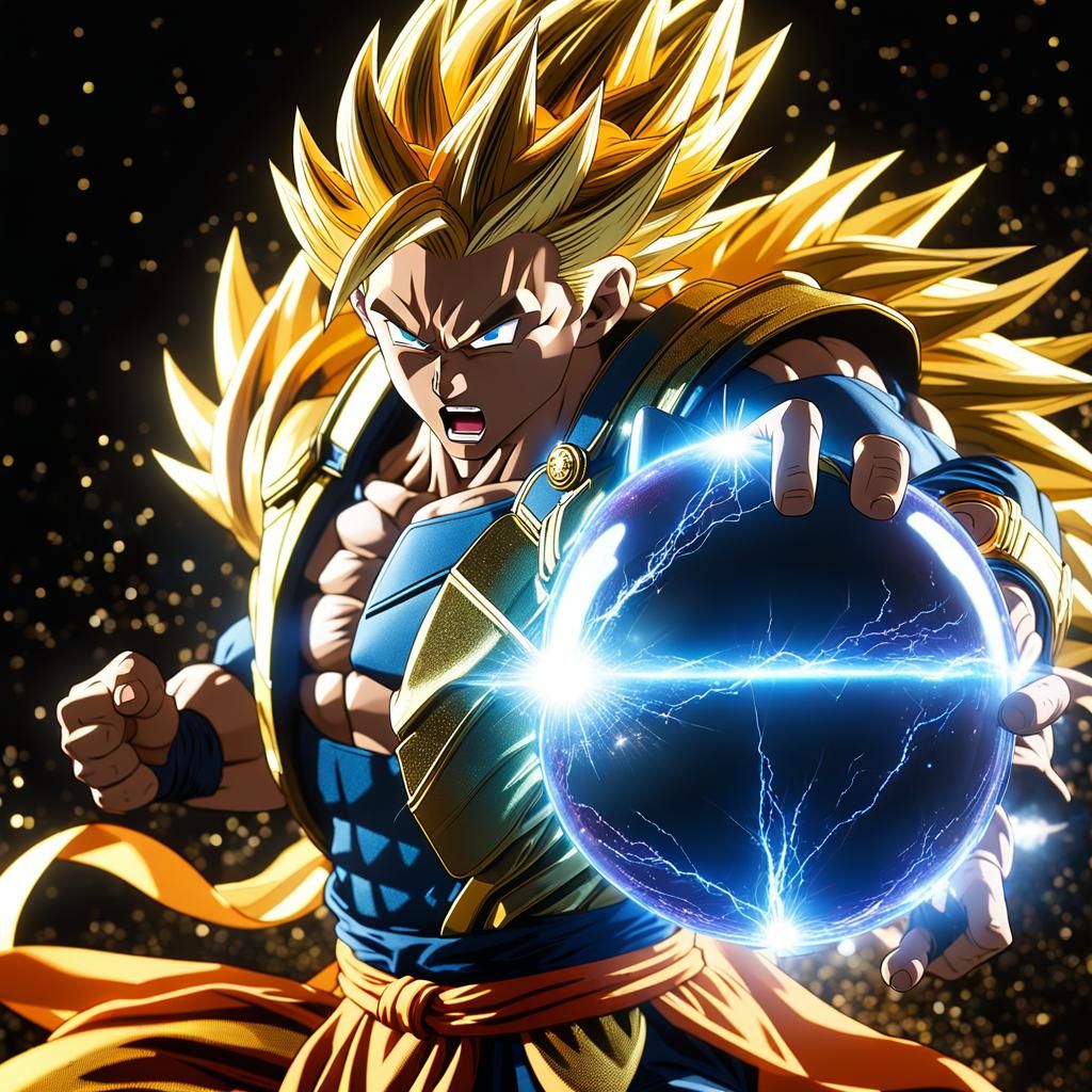 Goku Super Saiyan Energetic Sphere, Dynamic Action