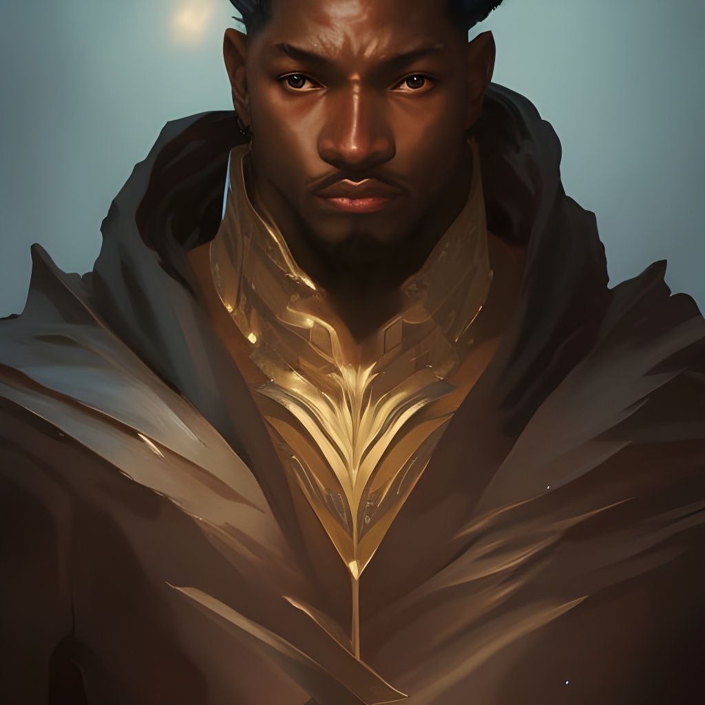 Demon Slayer Portrait in Art Nouveau Style