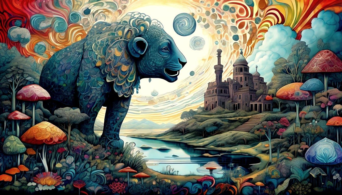 Ethereal Luminous Hologram of Divine Dreams