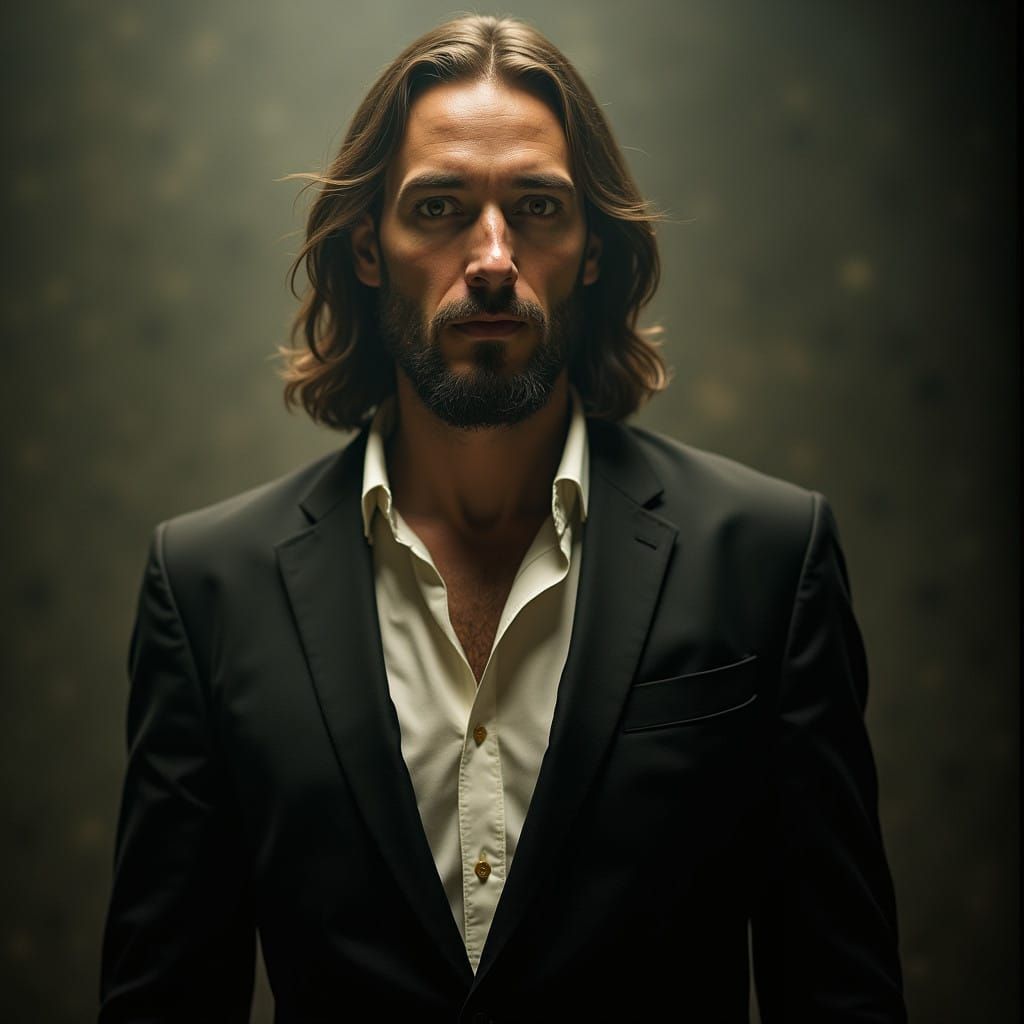 Jesus in Elegant Business Attire