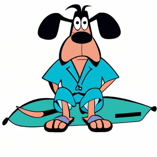 Bluey Cartoon Dog Chilling